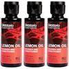 D'Addario Лимонное масло для чистки и ухода за гитарой, набор из 3 бутылок PW-LMN [Оригинал для внутреннего рынка]