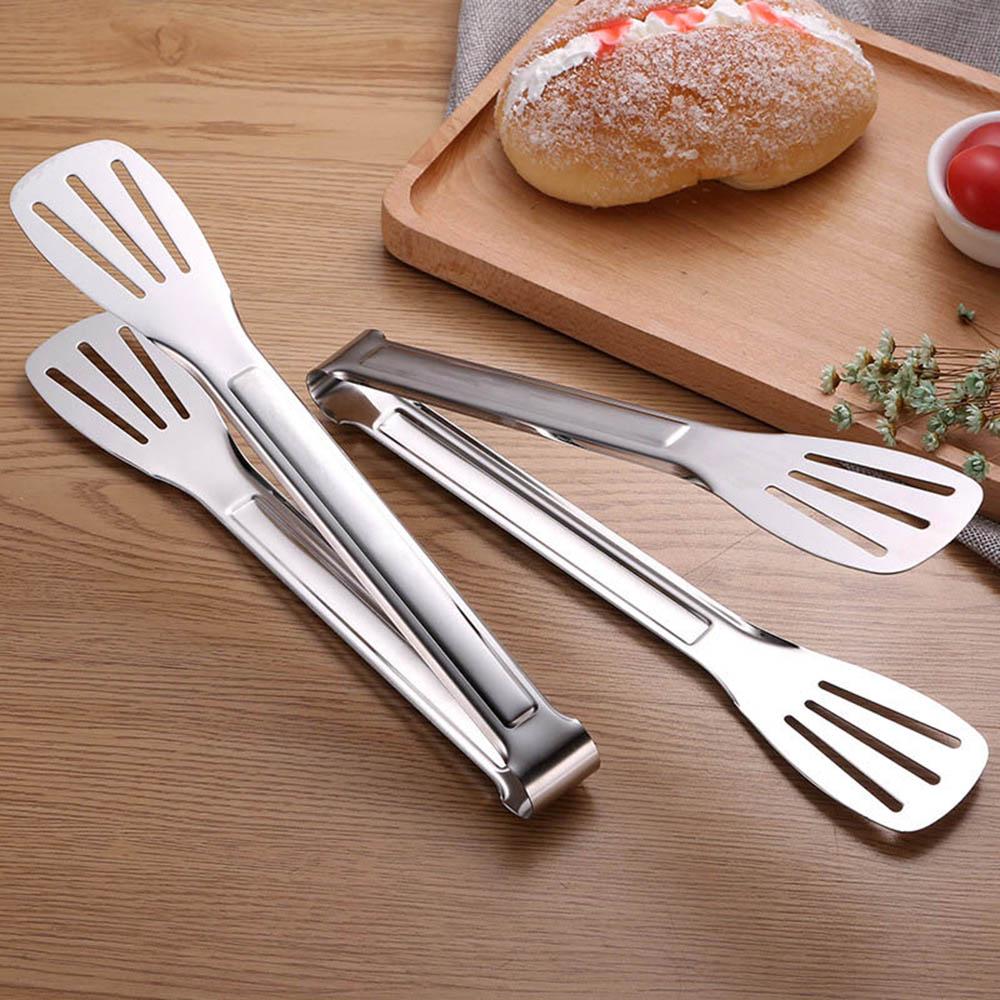 Salad Server Pastry Cooking Tools Buffet Clamp Kitchen Utensils Stainless Steel BBQ Food Tongs