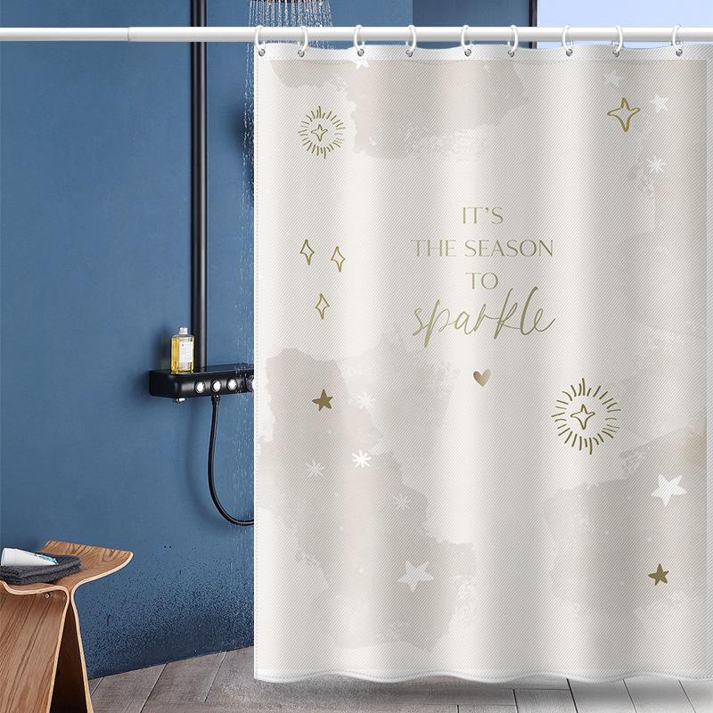 Утолщенная водонепроницаемая занавеска для ванной комнаты, устойчивая к плесени, занавеска для душа, занавеска для душевой перегородки, занавеска для душа, занавеска для ванной комнаты, бесплатная перфорация