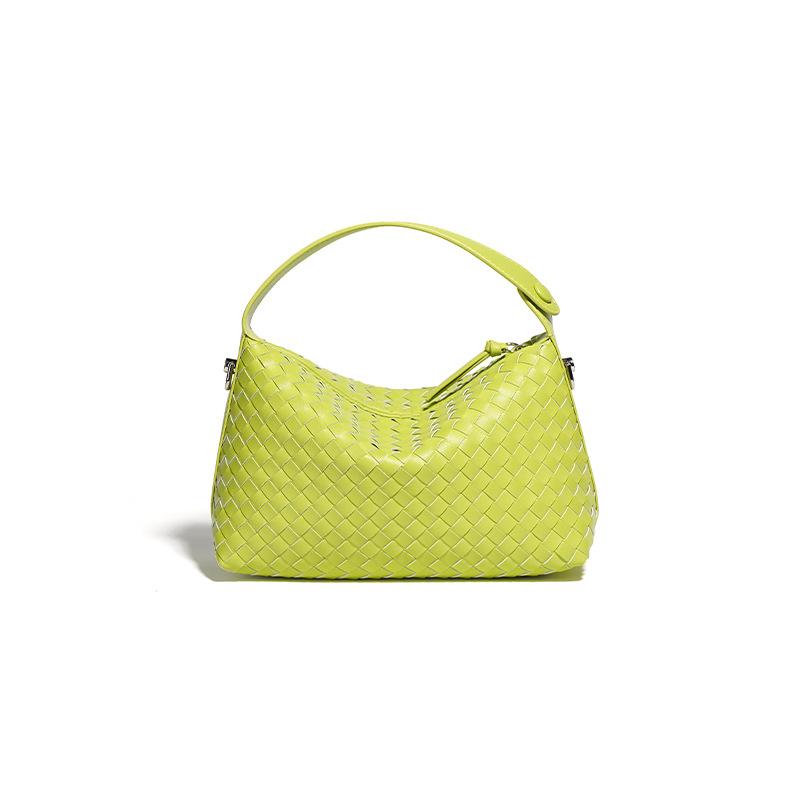 Новая нишевая ромбовидная плетеная сумка ручной работы из коровьей кожи, сумка через плечо, сумка-мессенджер, модная кожаная женская сумка