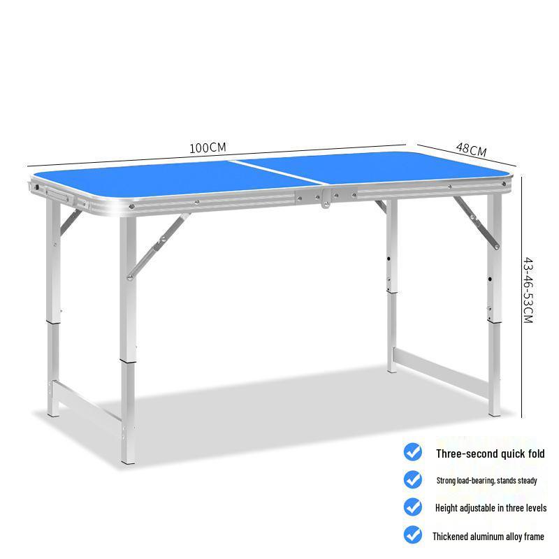 Adjustable Folding Table and Chair Set for Outdoor Markets, Camping, and Picnics