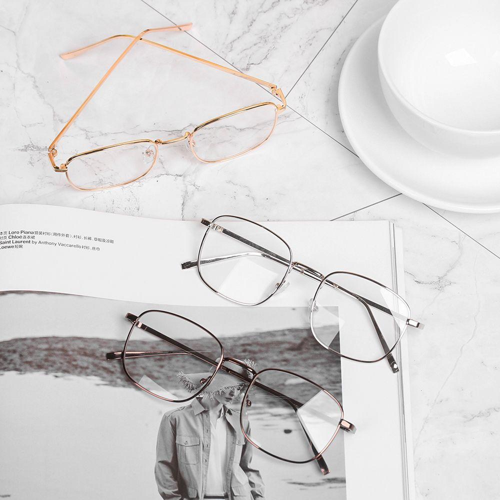 Vintage Vision Care Metal Square Glasses Spectacles Eyeglasses Frame Optical Glasses
