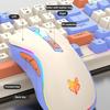 Завод XUNSVFOX K820 Комбо Клавиатура и Мышь Цветные 94 Клавиши Подсветка USB Проводная Механическая Игровая Клавиатура для Ноутбука Настольного Компьютера