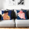 Mexico Artist Susan Cushion Cover Silky Short Plush Home Sofa Cushion Cover - Invisible Zipper Home Decoration