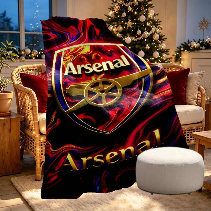 Arsenal F.C Print Blanket - Soft & Comfortable, for Bedroom, Travel, Sofa, Home Decoration - Birthday Christmas Gift for Friend