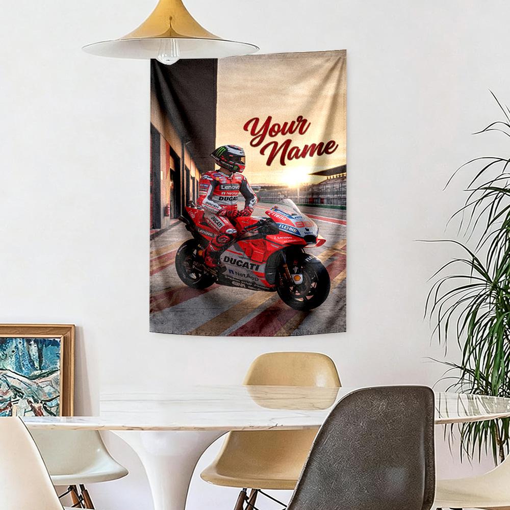 Jorge Lorenzo Custom Your Name Wall Decor Tapestry Art For Pet Memorial Birthdaywedding Party Backdrop Family Gift