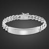 Italy Design Classic Mens 100% 925 Sterling Silver Curb Cuban Link Chain Bracelets Women Unisex Wrist Jewelry Lettering Gifts