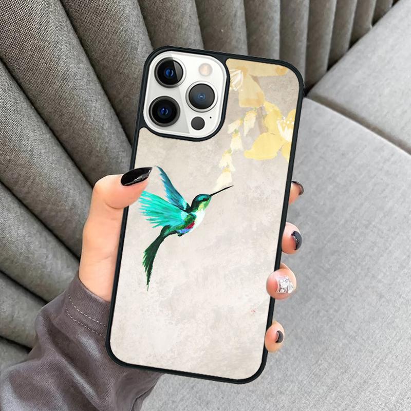Чехол для телефона с колибри для iPhone 17 Air 16 16e 15 13 14 Pro Max 11 12 Plus 2022 MAX Защитный чехол coque
