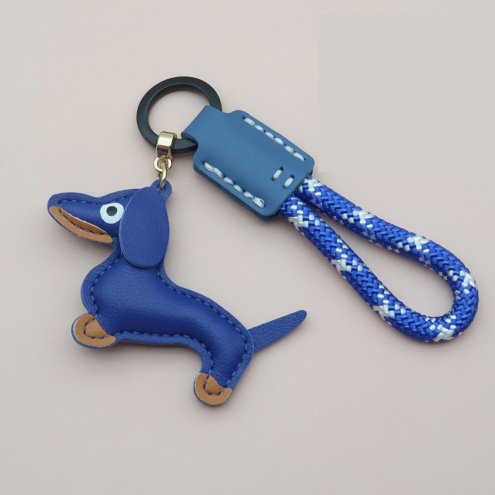 Модный брелок для ключей в виде таксы, мультяшный щенок, сумка, подвеска из искусственной кожи, вешалка, украшение для сумки