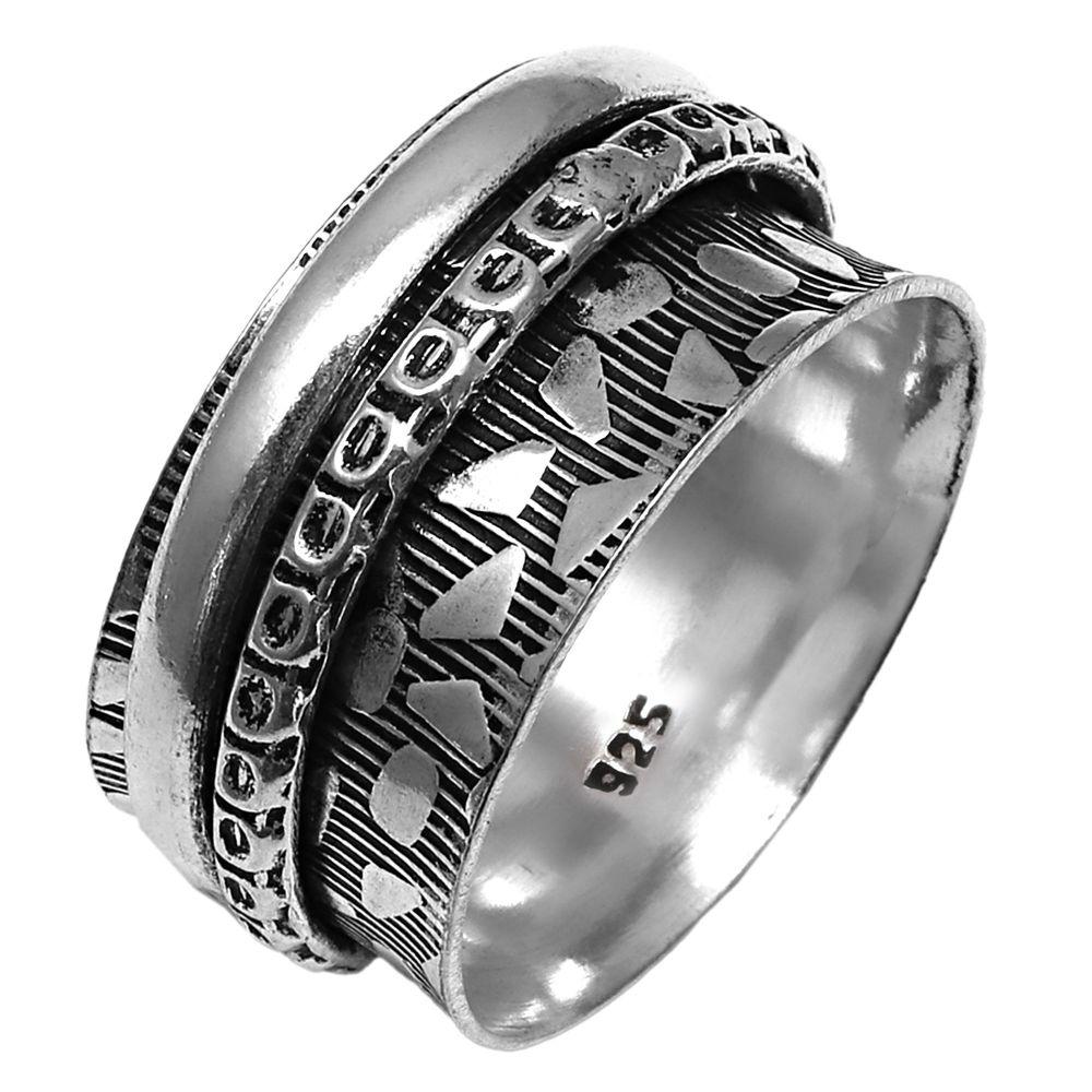 Серебряное кольцо-спиннер для женщин, четыре кольца-спиннера, серебряное ювелирное кольцо "10"