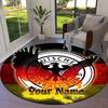 German Football Crest Custom Name Round Area Rug Carpet Rug For Living Room Bedroom Sofa Playroom Decor Nonslip Floor Mat