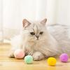12 шт./Коробка Игрушечные Мячики для Кошек Мягкие Помпоны Мяч Интерактивная Игрушка для Питомцев Мягкий Шарик-Помпон Игрушки Интерактивные Игрушки для Кошек