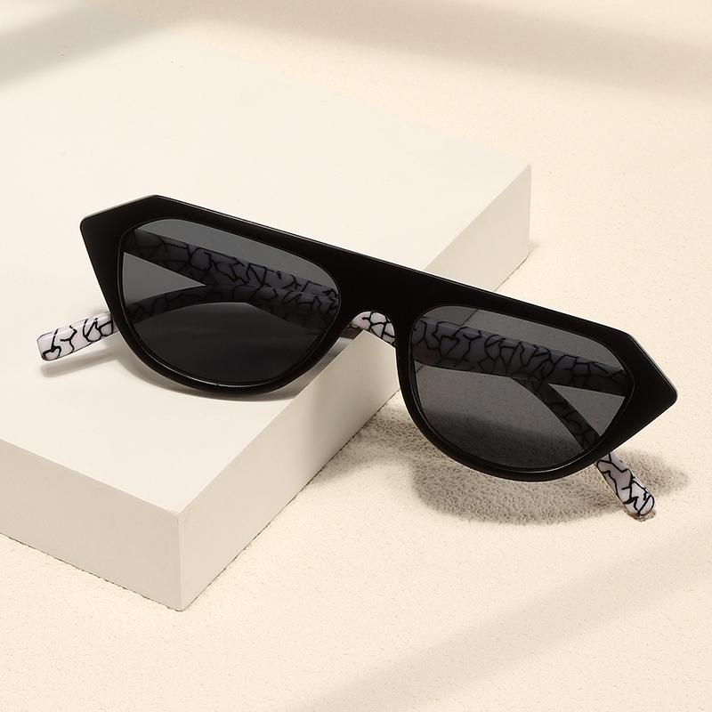 1 шт. Персонализированные Модные Солнцезащитные очки с Продвинутым Простым Полигональным Узором Зебры для Уличной Фотографии, Забавные Солнцезащитные очки