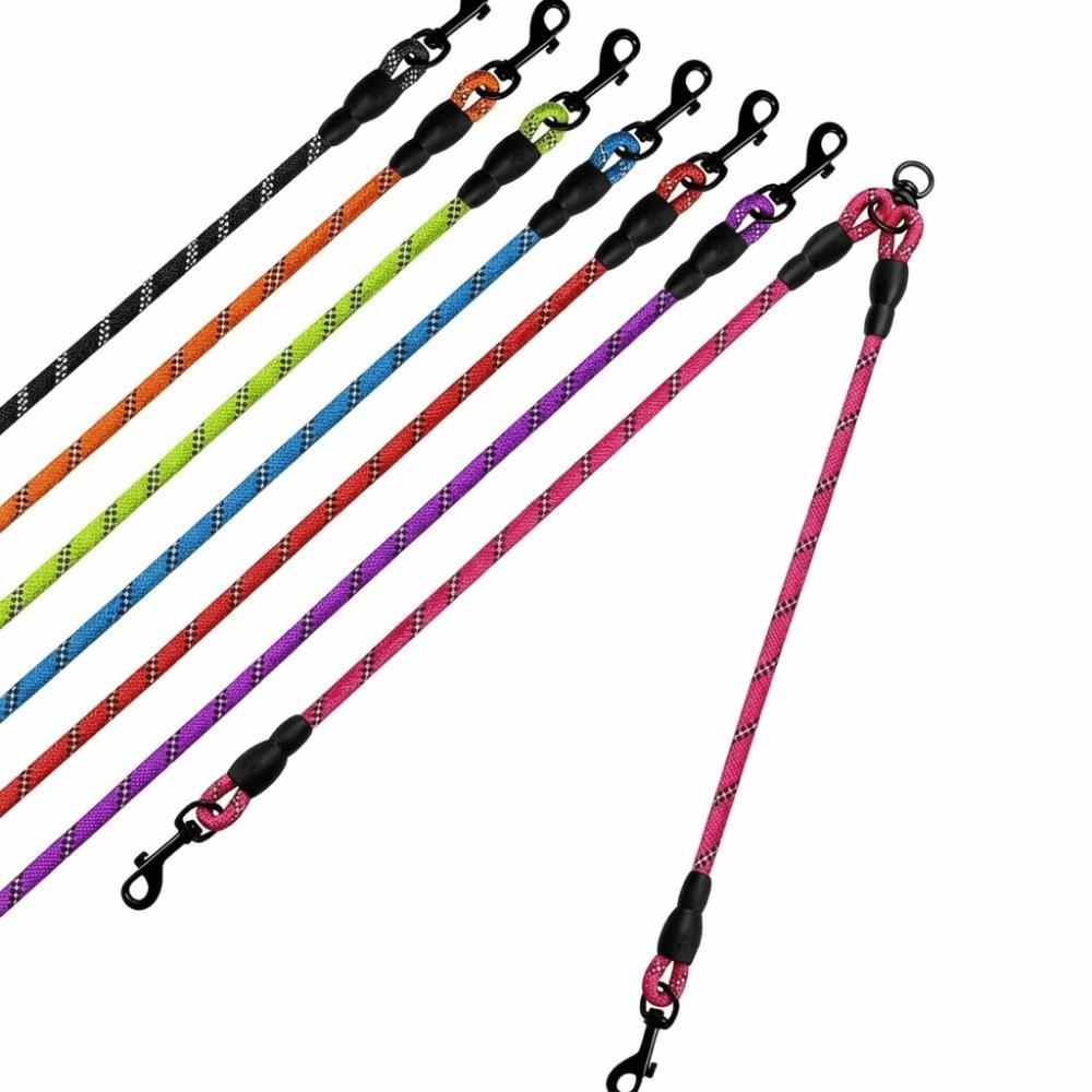 Strong Dual Dog Leash Reflective Double Lead Pet Leash Twin Lead for Two Dogs Walking Leash