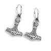 Fashion Vikings Thor's Hammer Earrings Stainless Steel Men's Nordic Celtic Hip Hop Amulet Accessory Vintage Anchor Jewelry Gift
