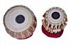 Copper Tabla Set with Flower Carving & Premium Wood Dayan | Indian Classical Musical Instrument with Carry Bag
