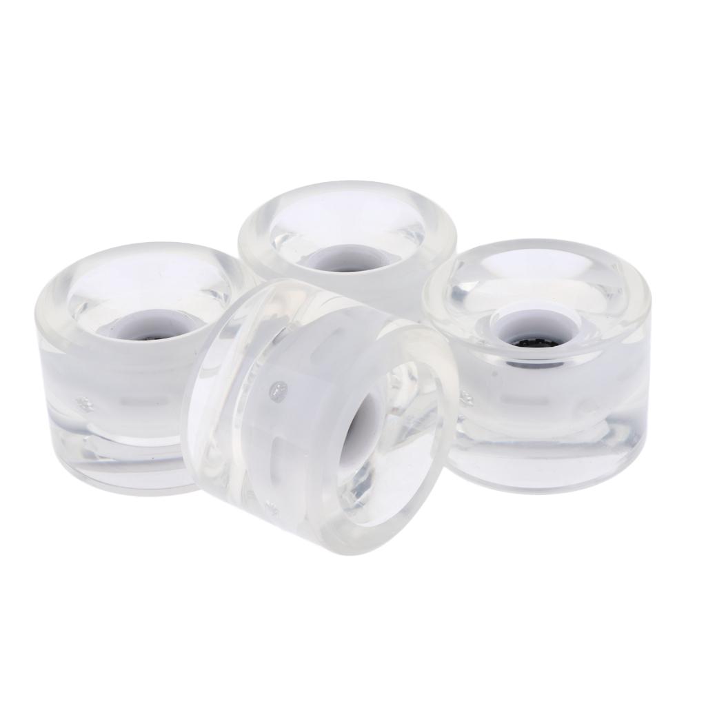 Longboard Wheel Replacement PU Light Up Cruiser Wheels 70mm Big Size for Downhill Mountain Riding and Street Sliding