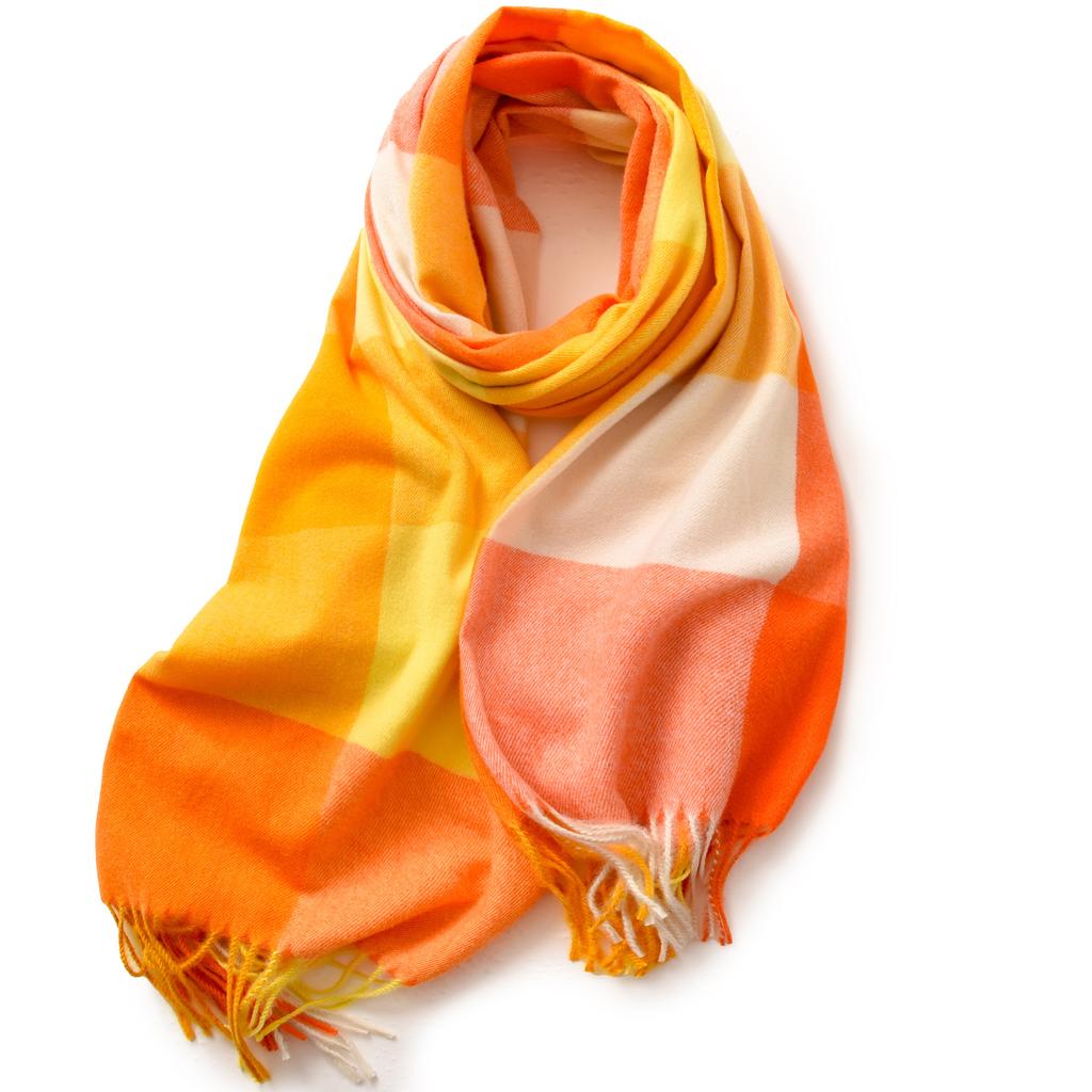 Striped Plaid Shawl Elegant Socialite Style Autumn and Winter Warm Scarf for Women High End Feeling 2025 Fashionable Women Scarf