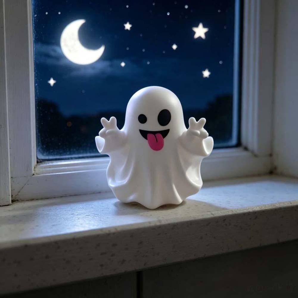 Mini Size Cute Ghost Figurine Cute Expressions Ghost Pen Holder Mini Desk Ornament Bedroom Decor