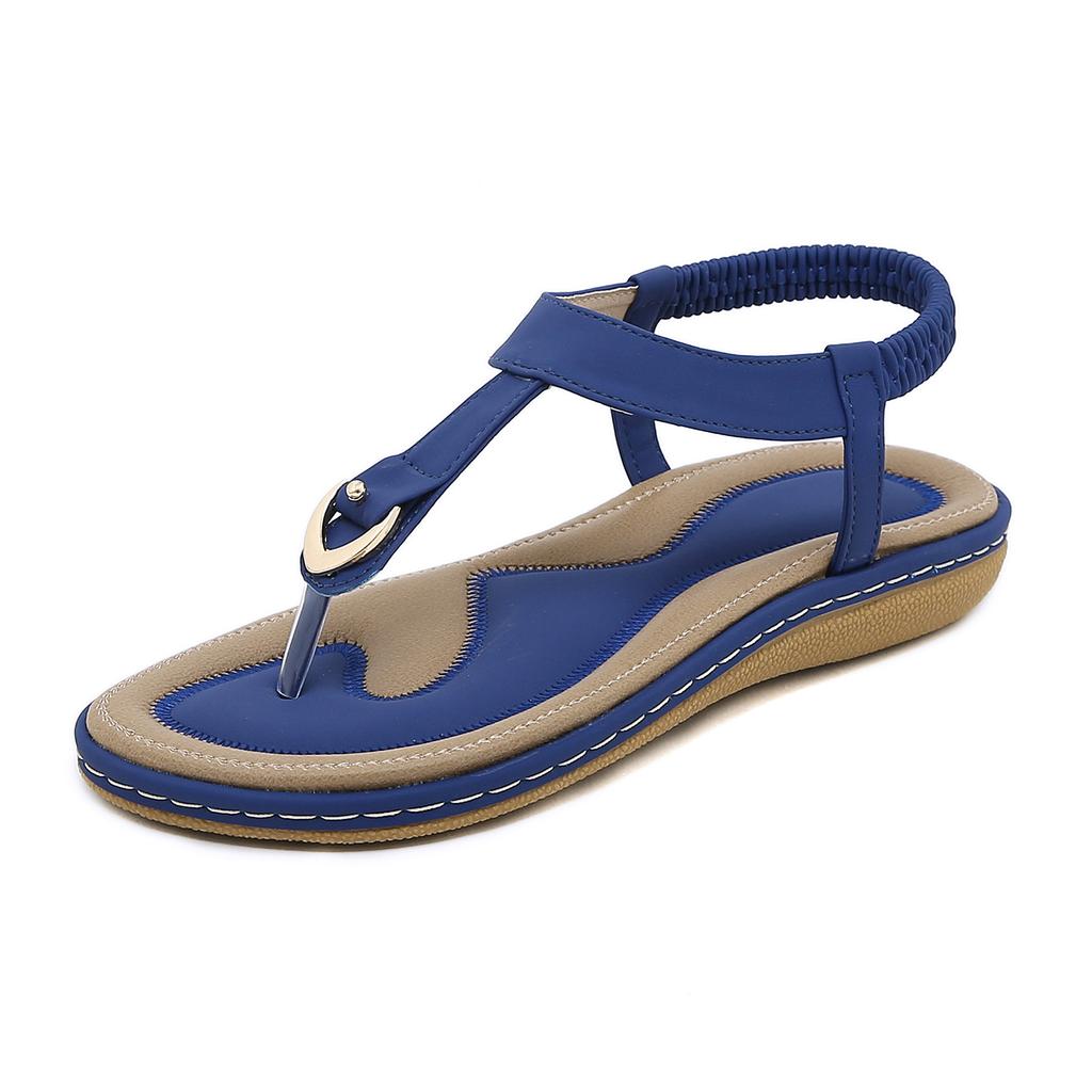 Женские сандалии летние плоские нарядные повседневные шлепанцы с Т-образным ремешком, удобные для ходьбы