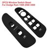 2 шт. Для 2002-2010 Dodge Ram 1500 2500 3500 Крышка рамки переключателя стеклоподъемника двери Черный