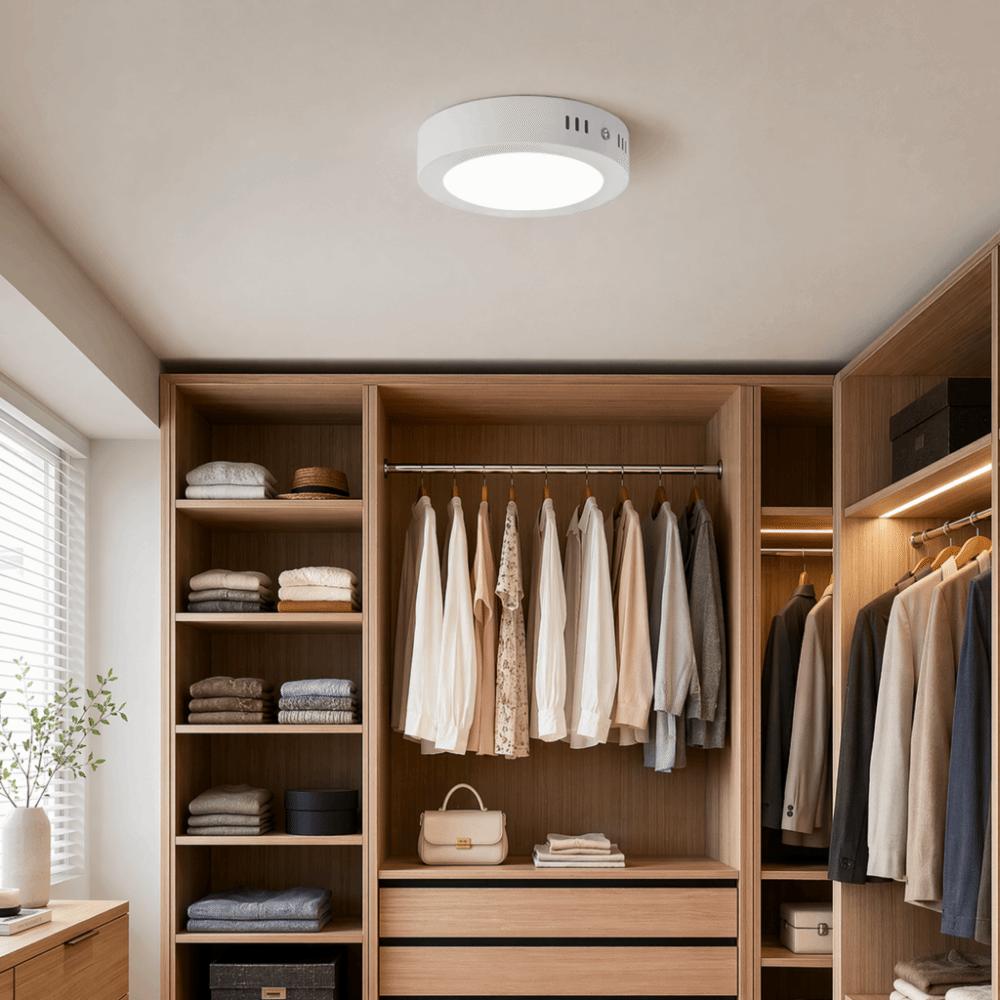 ABS Round Surface Mount LED Downlight Indoor Ceiling Mount Lighting Stairwell Lamp Arrangement