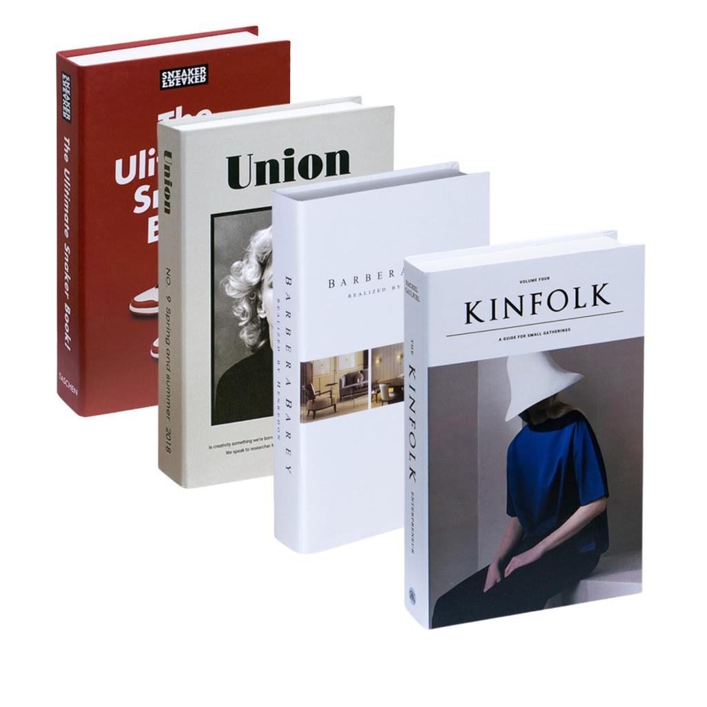 Imitation Dummy Fake Modern Home Foreign Photography Space Display of 4 Large [Craftécor] Book, Book, Book, Interior, Books, Props, Creation, (Set