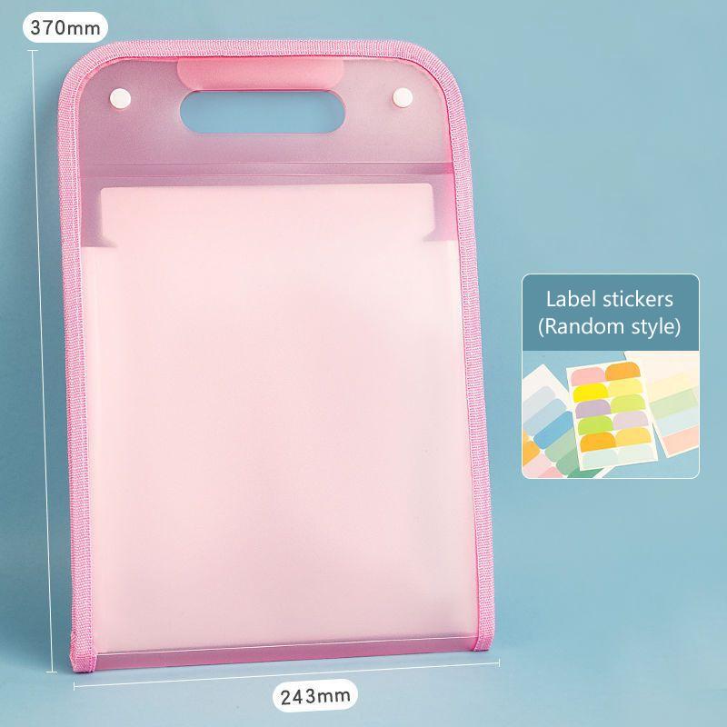 13 Pocket File Folders Portable A4 Letter Size Macaron Color Accordian Document Organizer For Classroom Office Home Storage