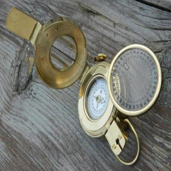 Латунный выдвижной компас Brunton, солнечные часы, компас, морская навигация, морской магнитный компас, подарок