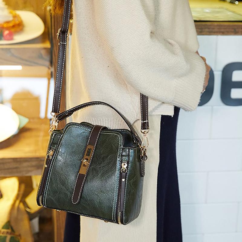 Новое поступление PU кожаные сумки-ведра на плечо для женщин однотонная цветная сумка через плечо маленькая сумка на молнии кошелек для телефона сумка-мессенджер сумка