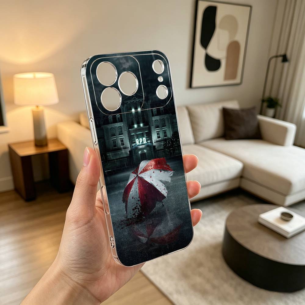GAME R-Resident Evil Phone Case For iPhone 17 16 15 14 13 12 11 Mini Pro Max Plus Transparent Cover