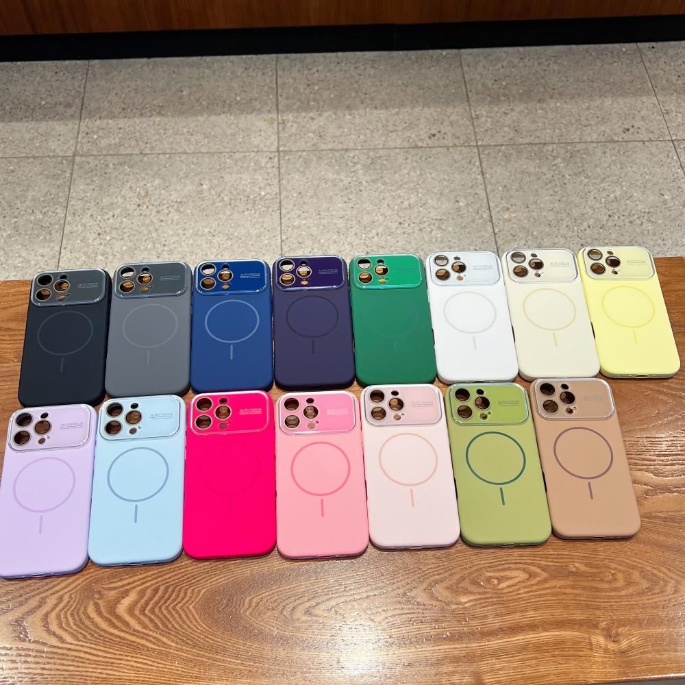 Совместим с iPhone 17, Жидкий силикон с большим окном, Полное покрытие, Тонкий круглый защитный чехол для Apple 16 с магнитной зарядкой