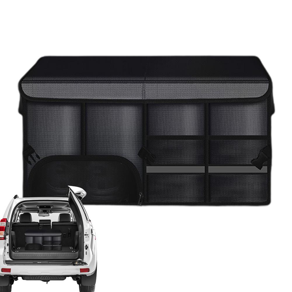Складной ящик для хранения в багажнике автомобиля, большой вместительный ящик для хранения, портативный ящик для хранения с ручкой, органайзер из ткани Оксфорд для улицы