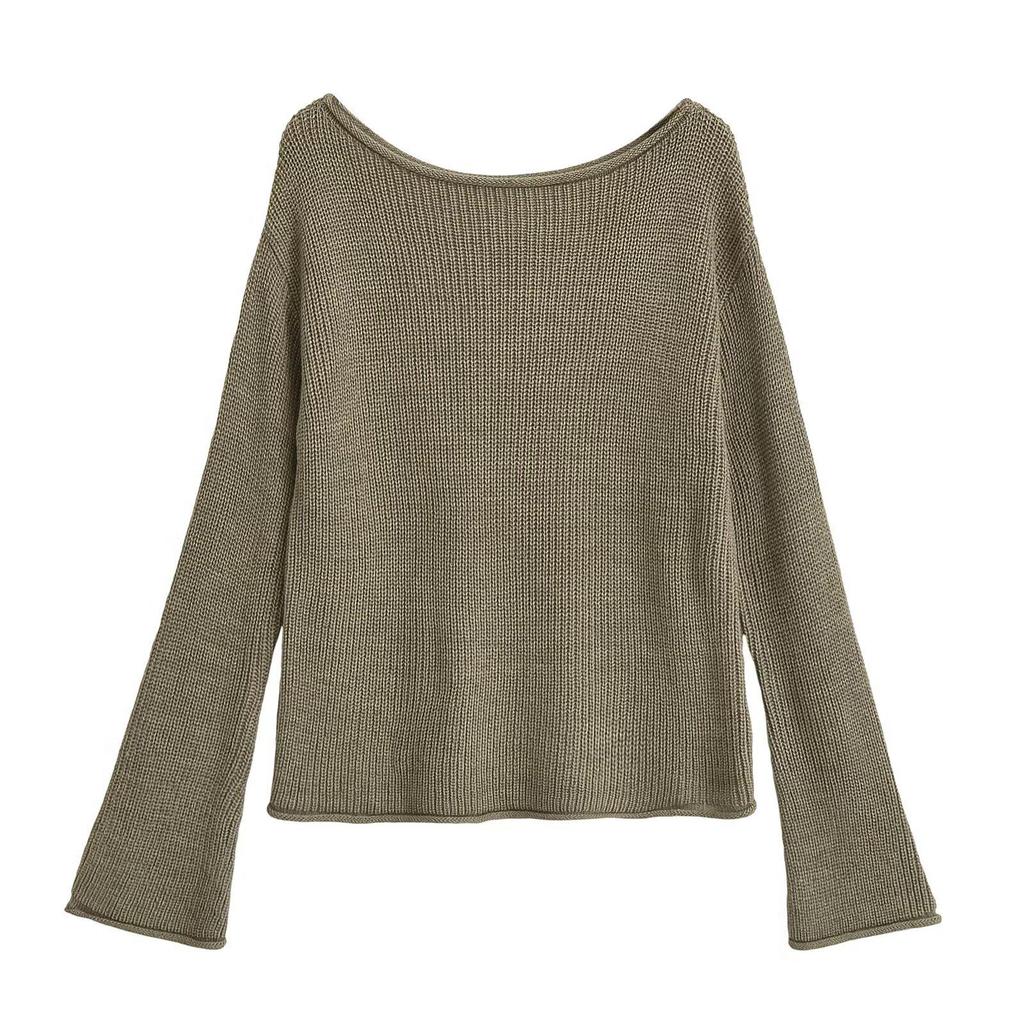 FS510-26 Spring New Arrival European & American One-Shoulder Long-Sleeve Sweater - Chic Blogger Style