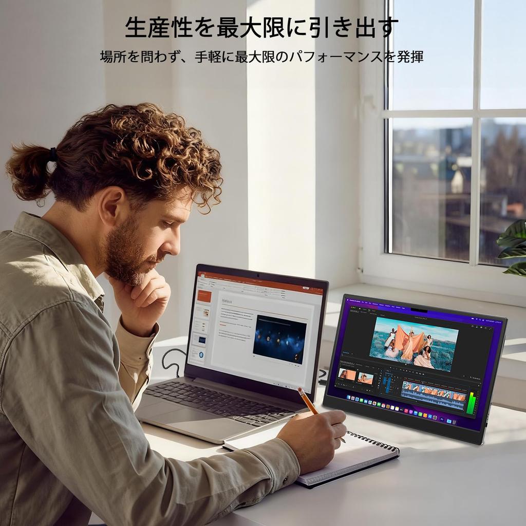 Azeyou Мобильный портативный монитор с IPS LCD 6 мм, отдельно стоящий, USB Mini, совместимый с и идеальный для работы из дома или удаленной работы, монитор,
