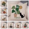 Simple Illustration Style Pillowcase Interior Decoration Office Living Room Home Pillowcase