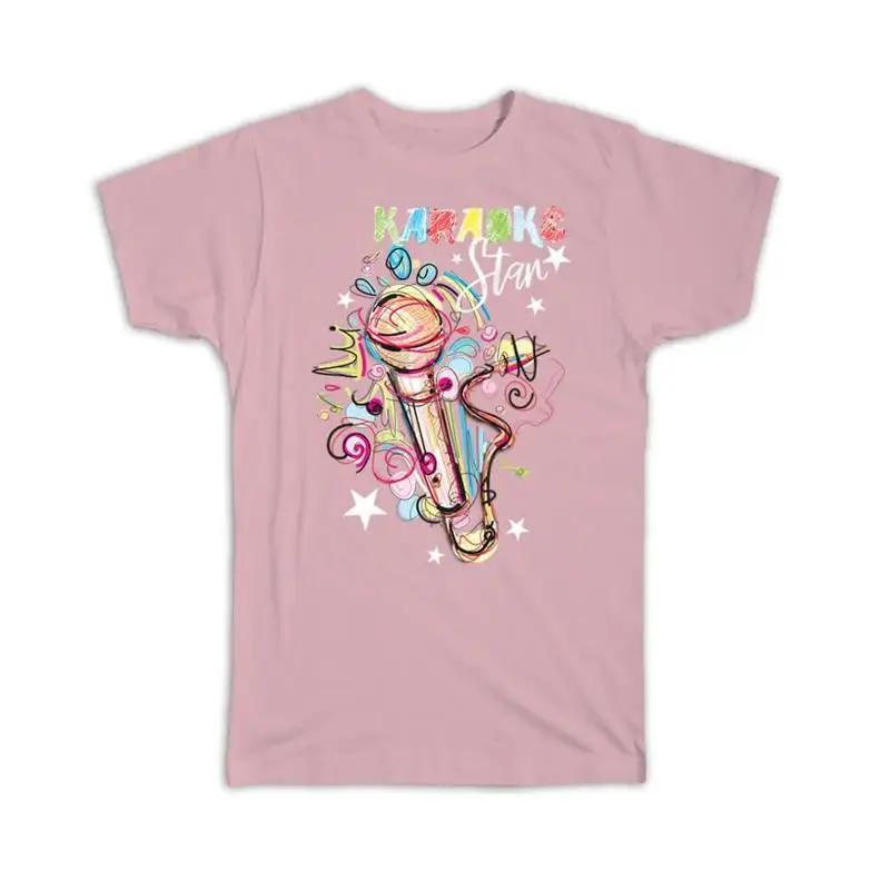 Music Microphone Karaoke Star Crown Colorful Wall Art Poster T Shirt