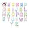 Acrylic Alphabet Letters for Zipper Pulls 26Pcs A to Z Letter Beads, Chunky Large Custom Initial Beads School Bags Colorful DIY Keychains Bag Charms &