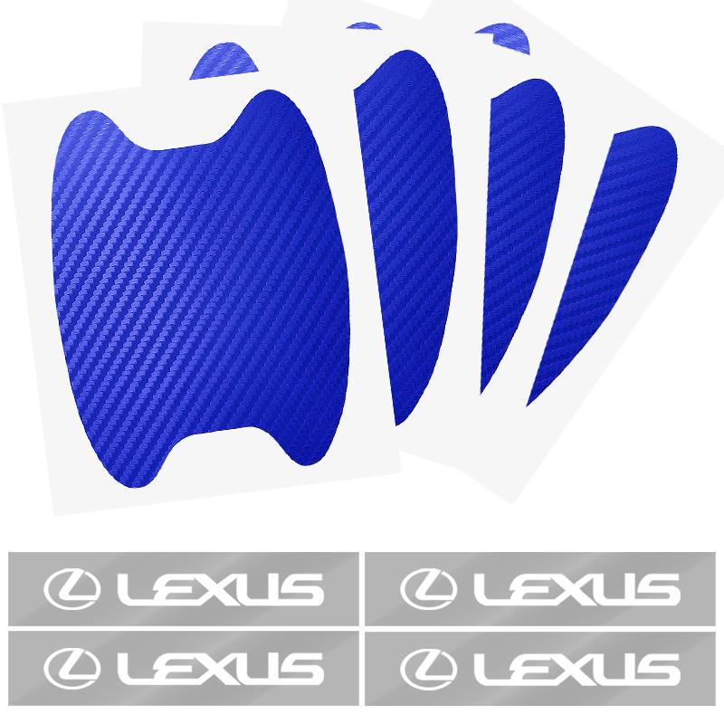 Interior Stickers 8Pcs Car Door Sticker Auto Handle Anti Scratch Protection Film Car Styling For Lexus IS250 Ct200h ES300h RX350RJ6