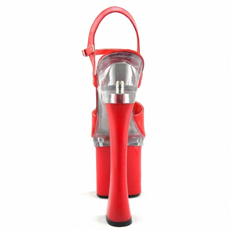 Ненавидьте небо высокие красные свадебные туфли толстые каблуки водонепроницаемые туфли для стола 20 см супер высокие каблуки модные босоножки