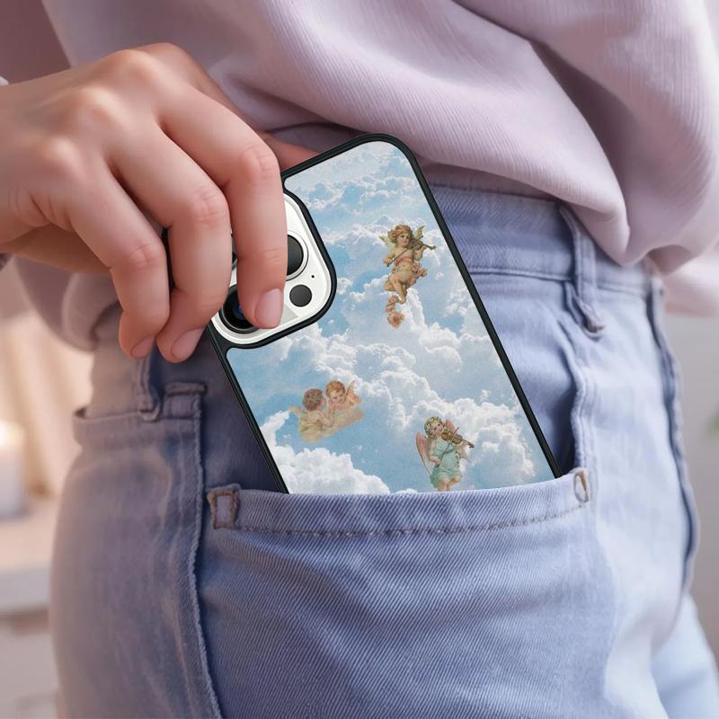 Чехол для телефона «Ангелы эпохи Возрождения» для iPhone 17 Air 15 16e 14 13 Pro Max Coque 12 11 Pro Max PLUS