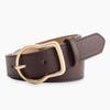 Womens Synthetic Leather Belt With Alloy Buckle And Pin Closure For Versatile Casual And Work Outfits