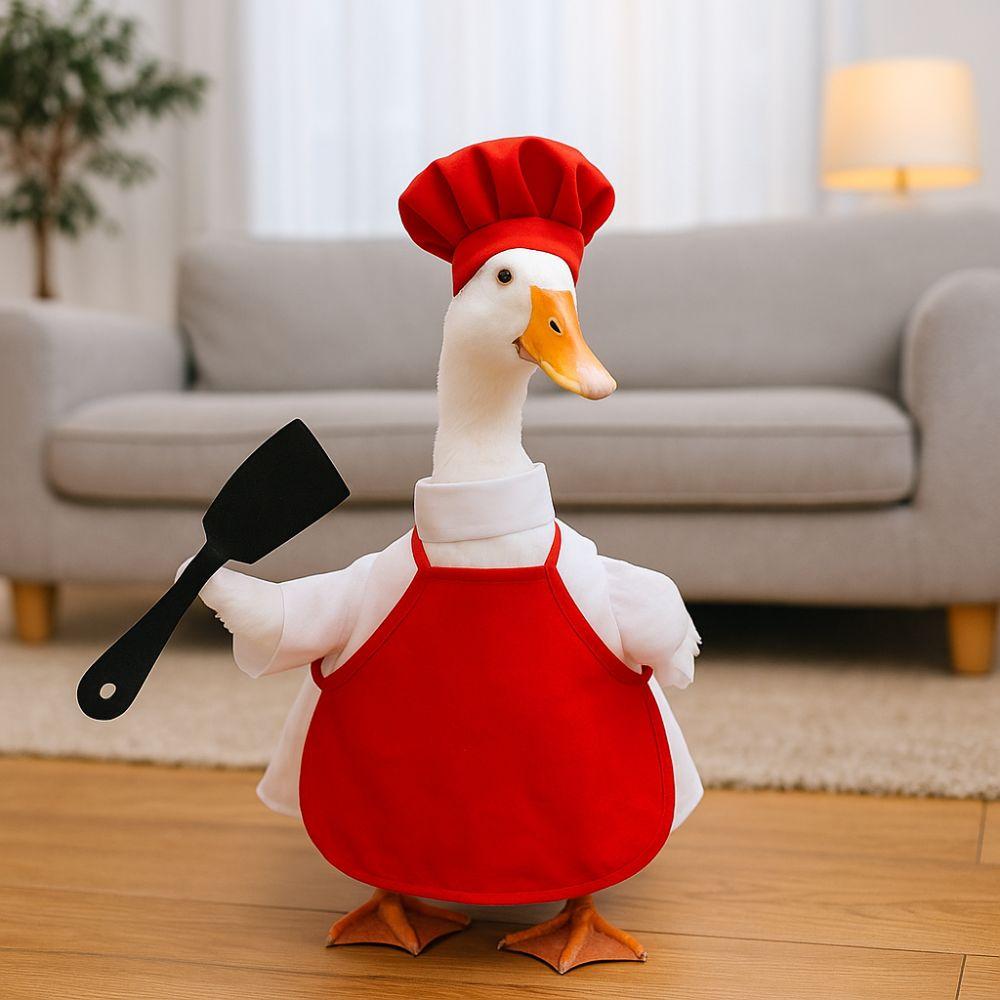 Cartoon Porch Geese Clothes Adjustable Outdoor Geese Dress Pet Transformation Attire  Holiday