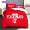 Постельное белье с узором Hallescher FC, Комплект с одеялом, Пододеяльник, Наволочка, Домашний подарок на день рождения (1 пододеяльник + 2 наволочки, без наполнителя)