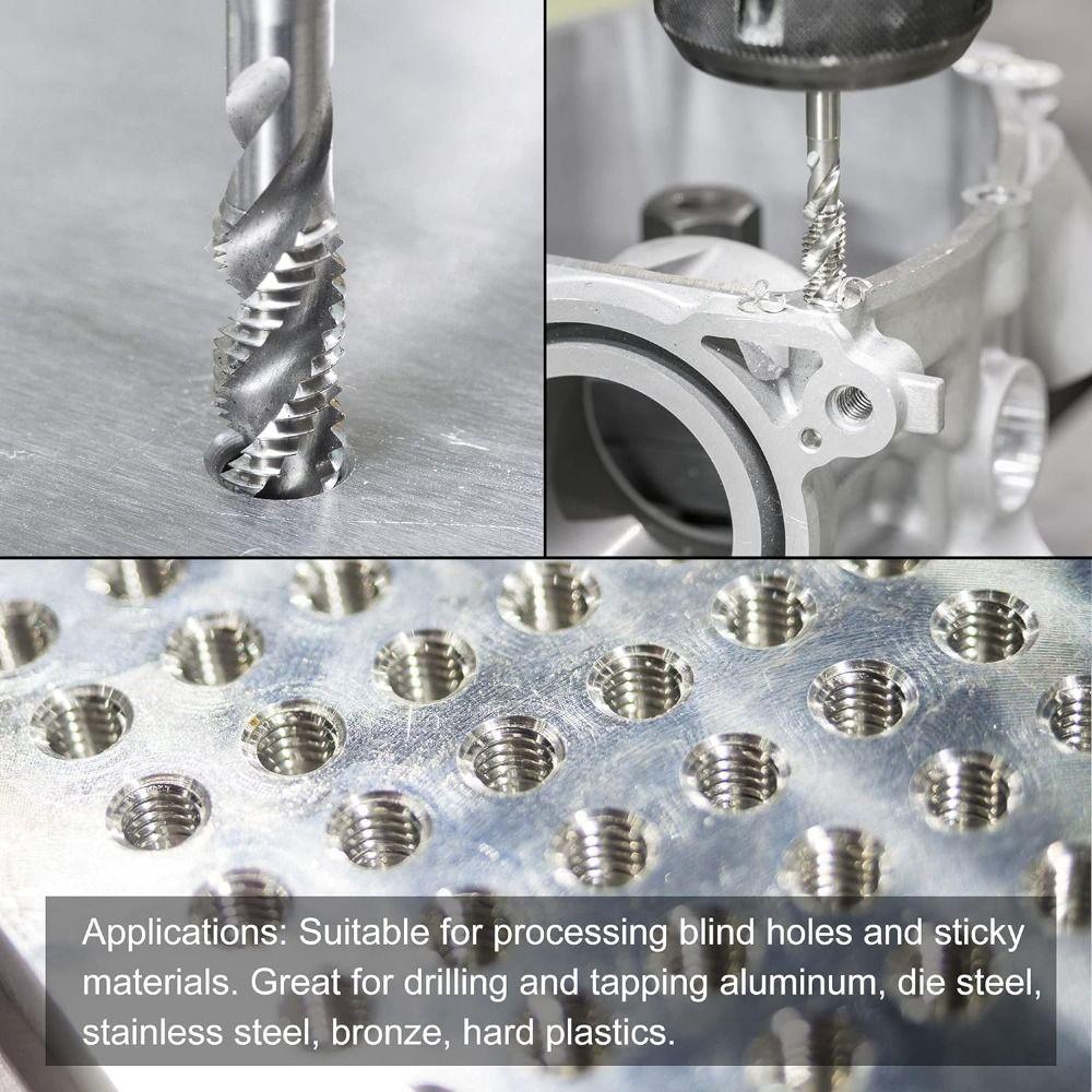 Uncoated Spiral Flute Threading Tap HSS (High Speed Steel)  Wide Application