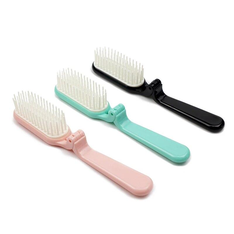 Portable Folding Massage Comb Soft Tooth Anti Static Hair Brush Professional Hairdressing Comb Travel Portable Detangling Comb