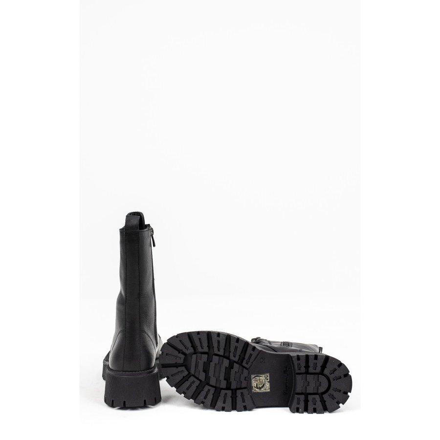 Женские повседневные ботинки из натуральной кожи на толстой подошве