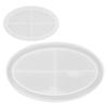 Oval Tray Mold Silicone Oval Jewelry DIY Tray Mold for Manicure Store Decoration Organization