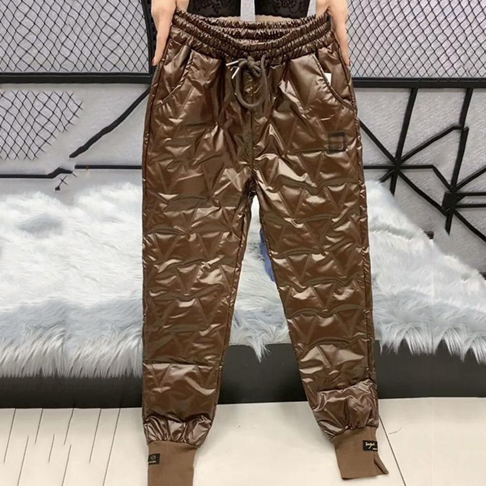 M ~ 4XL осенние хлопковые брюки для женщин, зимняя верхняя одежда 2022, зимние новые толстые повседневные шаровары с высокой талией, теплые повседневные брюки