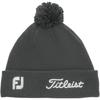 Шапка бини с помпоном Titleist Tour, мужская, угольная